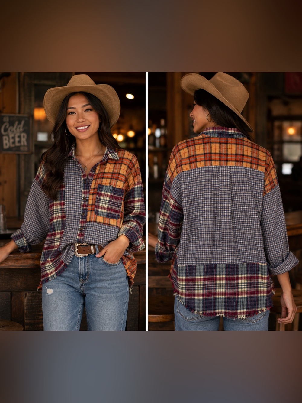 BDG - Urban Outfitters Patchwork Plaid Button-Down Flannel Shirt